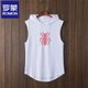 
ROMON Summer Hooded Vest Men's New Style Outdoor Fashion Brand Hooded Sleeveless T-Shirt Top Men's Trendy Sports Vests and Vests Jack; Black L