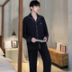 Kairuihu Herren Pyjamas langärmelige reine Baumwoll-Frühlings- und Herbst-Dünn 2025 Neue Wintertag Jungen Four Seasons Universal Home Clothing Set Reine Baumwollmänner G693 L Männer (Vorgeschlagene Größe 170, Gewicht 10