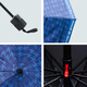 Rotblatt-Regenschirm 61 cm*10k dreifach Vinyl Regenschirm Männer und Frauen sonniger Regen Dual-Purple-Regenschirm 9227 Marine Blau