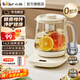Bear Health Kettle, Tea Kettle, Tea Maker, Thermostatic Kettle, Intelligent Insulation, Large Capacity with Filter, Glass Maternal and Child Grade Material, Stew, Tea, and Boil Kettle, 16 Functions + Filter YSH-F15C1 1.5L