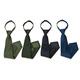 Le Xiaoyun Krawatte Olivenkiefern Zweigstelle Armee grün leeres formales Kleidungsland ohne Knoting Common Kleidung Silber Clip