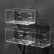 Transparente Wandspeicherbox Organisieren von Rack Storage Box Wall-montierte transparente Acryl-Mobiltelefon-Fernbedienungsarbeiterin 4877.