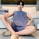 2025 Nouveau pyjamas en coton pur masculin d'été