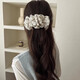 Bai Shilin Korean style 2025 new polka dot bubble banana clip vertical clip half-tied sweet hair clip back of the head hair clip white polka dot banana clip