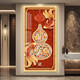 Deer porch decorative painting with lights and lights automatic sensing gourd light luxury LED entrance corridor hanging painting murals are simple to appear JK-2929-Fulu double front 60*12035mm thick aluminum alloy light luxury golden edge