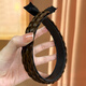 Shijun (SHIJUN) headband headwear for women high-end 2025 new wig hairband pressed hairpin hair bundle twist braid hair hole fish 02# black brown