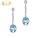 Haikai earrings for women, aquamarine earrings, luxury jewelry, Valentine’s Day, birthday gift for wife, girlfriend, selected aquamarine earrings