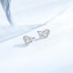 Chao Acer Platinum Earrings Women's PT950 Earrings Auspicious Cloud Pattern Ear Care Gift for Girlfriend Priced at 170 Yuan 1.45g, One Pair (Free Silicone Ear Plugs)