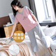 铂朗尼奥带胸垫家居服七分裤可外穿睡衣女款2025新款春款纯绵短袖夏天套装 七分带胸垫:679芭比熊 女M 均码