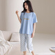 
Modal pajamas for women in summer pure cotton 2025 new short-sleeved cropped trousers with chest pads for outdoor wear for women's suits 9215 pure cotton short-sleeved cropped trousers M Recommended 80-100Jin [Jin equals 0.5 kg]