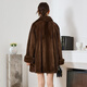 
Winter home brand imported fur mink coat for women's whole mink medium-length vertical lapel mink coat for women's cloak style, brown color, one size 180Jin [Jin equals 0.5 kg] (cloak loose version)