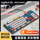 Logitech K845 Gundam Customized Kabried Mechanical Keyboard Green und Black Tea Shaft Office Game E-Sports Desktop Computer K845+Blau und weiße Schlüsselcap (Zero Machine) Teewelle- [Game Office-Verwendung]