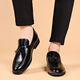 Cartelo Crocodile (Cartelo) Mat Suit Chaussures en cuir masculin Plat de moule à plat Men Flatung Formal Youth Pointed Toed Chaussures de mariage décontractées Spring and Automne Beans 9923 Matte noir 38