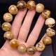 Xilan high-end boutique Burmese amber demon flower root amber bracelet is beautifully configured, 37.77 grams, size approximately 16.6mm