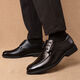 Zapatos de cuero para hombres playboy negocio zapatos de cuero casual formal de cuero para hombres versátiles zapatos de boda transpirables zapatos de trabajo negros 9901 41