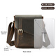 MVA (MVA) cowhide men's shoulder bag, genuine leather crossbody bag, Crazy horse leather retro casual men's shoulder bag trendy 6227 coffee color