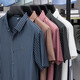 Sommer Eisseide Traaceless gestreiftes kurzärmeliges Hemd für Männer Daddy Anzug Business Casual Thin Style Trendy Anti-Falten-Hemd für Männer LZ717 Weiß 2xl [145-165Jin [Jin gleich 0,5 kg]]