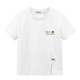 
Yalu white short-sleeved T-shirt for women in summer 2025 new Korean hem slit loose and versatile short top Apricot letter 9794 small left chest white S 80-100Jin [Jin equals 0.5 kg]