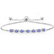 GEM STONE KING 1.2 carat tanzanite bracelet for women 925 silver adjustable full diamond colorful jewelry as a birthday gift for girlfriend