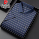 Pier Cardin Camiseta de manga corta de seda de seda de mulberry para hombres delgados de verano para hombres. Polo de seda 13691# caki xl 52 [sugerido 140-155 Jin [Jin equivale a 0.5 kg]]]