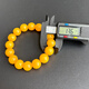 Yuzhi Natural Beeswax Collection Grade Armband Alte Bienenwachs Hühnöl Gelbbber Runde Perlen Männer und Frauen Armband mit Zertifikat Geschenke etwa 13,6 mm G679 Sammlung Waisenkind 22,75g
