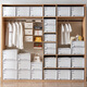 Storage cabinet drawer type wardrobe storage box plastic storage box storage cabinet household drawer cabinet simple storage cabinet 45-3523 [deep 45]*width 35*height 23cm (white one) Pure white drawer thickened outlet