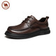 Camel Commuting Business Cowhide Leather Shoes Men's Soft Sole Increased Daily Casual Shoes P15A211020 Brown 40