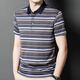 Dancing with Wolves Ice Silk T-shirt Men's Short Sleeve Summer Thin Collared Cross-Stripe Flush Top Cool Silky T-shirt POLO Shirt SJ1503 Camel M 165
