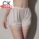 CK CK Ice Silk Coast Pajamas para mujeres Primavera y otoño Flin Boyfriend Lace Hollow 2024 Summer New Nightgown Traje se puede usar fuera de la camisa blanca 6189 S