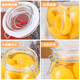 Baijie glass sealed jar storage bottle wine container glass bottle honey bottle can bottle pickle jar 1500ml*2