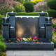 Huilide custom villa courtyard outdoor fish pond landscape rockery fountain terrace turtle pond Fengshui tank European style wealth flowing water 6629 blue and gray flowing water landscape combination