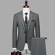 
TPZBWG high-end brand suit suit set for men 2025 new business casual groom groom dress three-piece set black and gray three-piece set M 95-105Jin [Jin equals 0.5 kg]