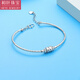 He Ye Explosive Stretch Small Waist Solid Bracelet Pt950 Platinum Platinum Bracelet Women's Oval Opening Adjustable Pt950 Platinum Solid Stretch Small Waist Bracelet 8.68g (can be worn with net hand circumference of 14cm to 15.5cm