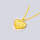 Saturday blessing yellow 18K gold necklace for women, heart-shaped car flower sparkling pendant as a holiday gift for girlfriend, necklace (40+5cm adjustable)