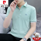 Pierre Cardin Summer Lapel Borded Camiseta de manga corta de manga corta Algodón de algodón puro Casco de colección de colas de mangas a media manga superior delgada Sk5012 Black M Recomendado 95-115Jin [Jin equivale a 0.5 kg]