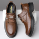 
[Direct sales in the factory] New men's comfortable and breathable versatile casual shoes for soft sole non-slip British workwear men's shoes (item number 9908) brown 39