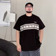 Timmerch Fat Man Big Size 300 Jin [Jin entspricht 0,5 kg] Männer mit kurzer Ärmeln Fat Man T-Shirt American Casual T-Shirt Sommer Ins Lose plus Fett plus größerer Runde A6623-White 2xl (empfohlen 140-160 Jin [Jin gleich 0,5 kg]))