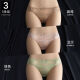 七匹狼（SEPTWOLVES）蕾丝内裤女纯棉裆女士性感低腰三角超火辣新款2025女式短裤 9227#豆沙+绿色+黑色(装) 3条 L 110-130斤