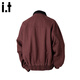 CHOCOOLATEit pure cotton lapel jacket men's autumn new trendy loose Japanese casual jacket Angora red L