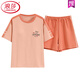 Langsha (Langsha) Coton Pure Coton Summer Pyjamas Femmes Pilover Pyjamas Summer Shorts à manches courtes confortables et décontractées Ensemble de vêtements de maison Z9855 [Picture principale] L [suggéré 100-120 Jin [Jin est égal à 0,5 kg] à porter]