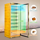 Meijing (raching) MON3800A horizontal line cigar cabinet, fingerprint unlock, one-button drainage, solid wood constant temperature and humidity, compressor, Spanish cedar wood cigar humidifier, starry sky black (Spanish cedar wood shelf) + ammonia purifier