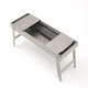 Er Jiangong Edelstahl -Grill -Herd Haushaltsklapper tragbares kleines Grillregal Outdoor Outdoor Herd Charcoal Rack 11304 Edelstahl -Grillgitter 60 cm Klappbarme