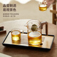 Mingguang teapot Xiaoqinggan special teapot tea water separation high borosilicate glass tea leakage male cup integrated