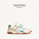 Valentino VALENTINO end-of-season discount gift men's JOIE DE JOUER leather low-top sneakers white/yellow/green 40.5