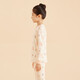 
Red bean pure cotton autumn clothes and autumn pants thin style men and women middle-aged children autumn and winter thermal underwear set children's A-class cotton sweater pajamas H4M1034 cream 160