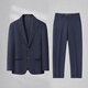 Fat man's year suit suit for men plus size men's fat man's dress groom's engagement suit high-quality business suit three-piece suit blue 4XL 200-220Jin Jin equals 0.5 kg
