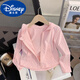 Disney Girls' Sun Protection Clothing Summer Thin 2025 New Children's Ice Silk Hooded Sun Protection Jacket Baby Summer Skin Clothing White Sun Protection Clothing 110 Recommended height 100cm