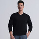 Longya Yinzhi Yunrong Merino wool round neck/V neck/half turtleneck sweater autumn and winter men's casual top, dark gray (round neck) M 175/96A
