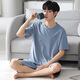 Yalu Modal Summer Pyjamas Herren dünne lose Shortsleeved Shorts für Sommersporthausbekleidungsanzug QDM3519# L