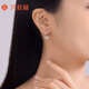 Liuguifu Jewelry Platinum Earrings Heartbeat Signal pt950 Platinum Earrings Fashion Earrings PT0200074 2.3g